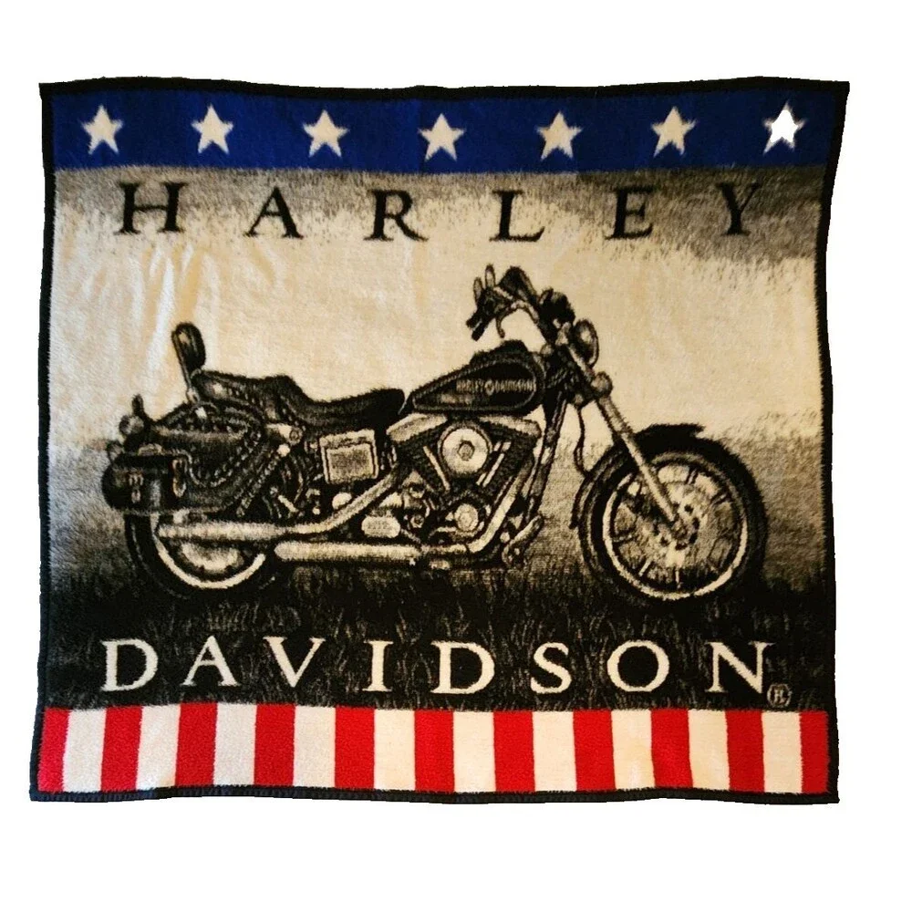 Biederlack Harley-Davidson Fleece Throw Blanket Motorcycle 54